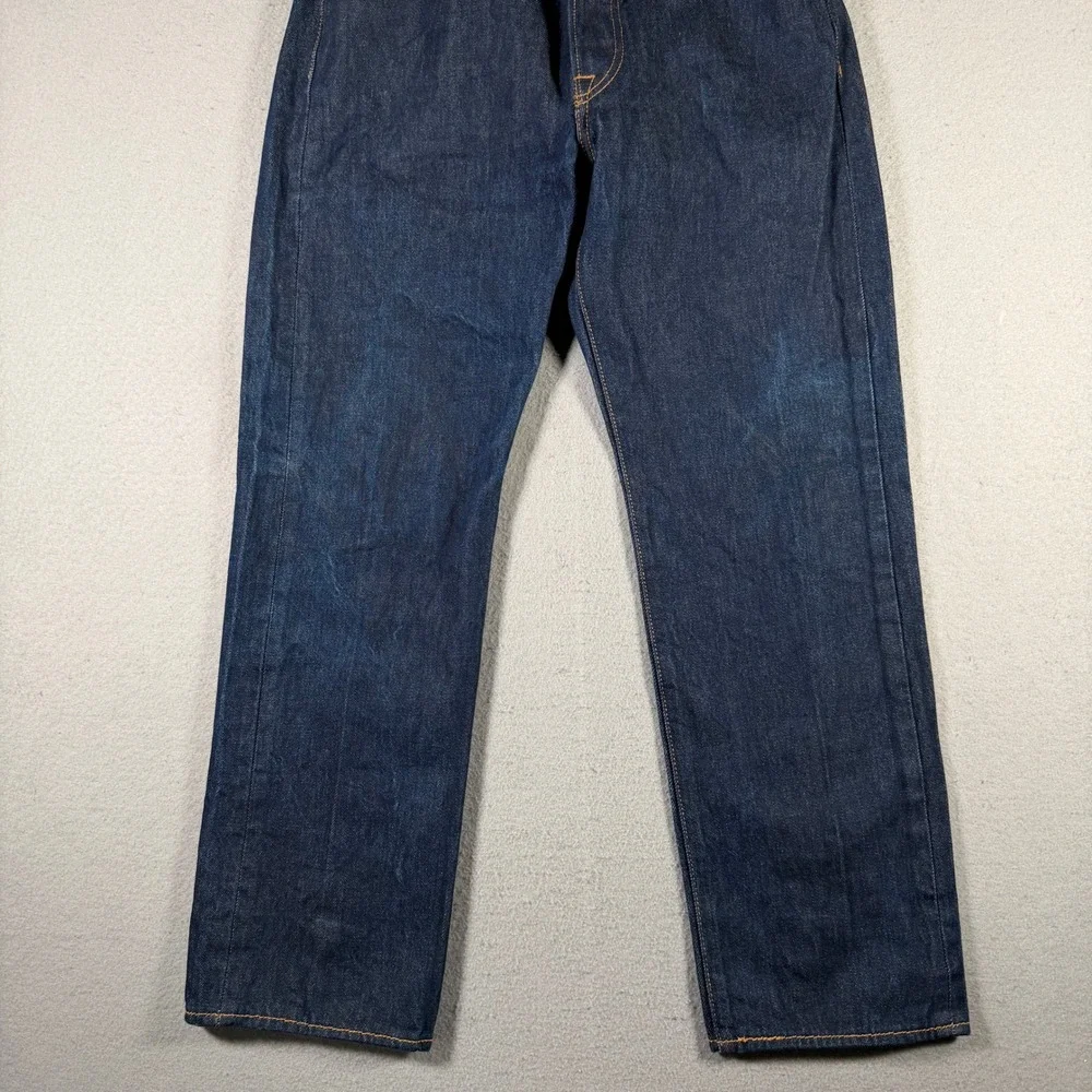 Levis 501 Original Fit Mens Dark‎ Indigo Straight Leg Denim Jeans W32 L30